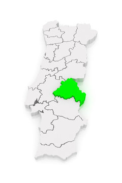 Map of Portalegre. Portugal.
