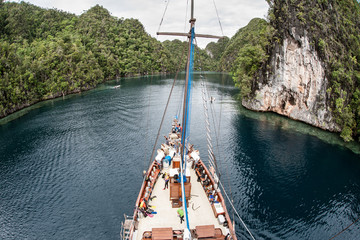Ship and Tropical Islands