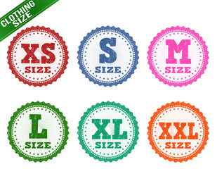 Size clothing stamps