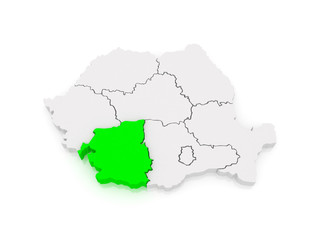 Map of Southwest Development Romania.