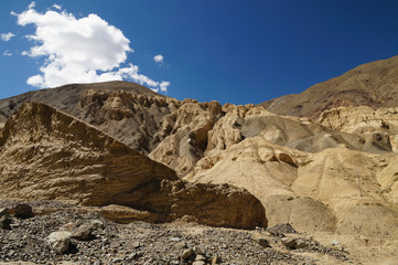 Fototapeta na wymiar Moonland Landscape in Lamayuru at Leh Ladakh, India