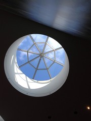 Blue Sky Through Round Window