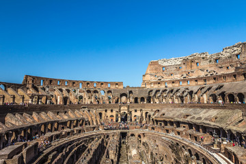Fototapeta na wymiar Inside the Colosseum in Rome