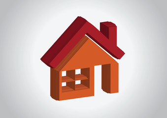 House icon and  Real Estate Building abstract design
