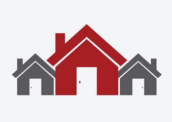 House icon and  Real Estate Building abstract design