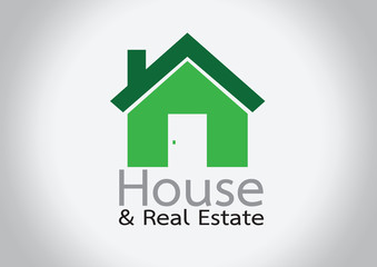 House icon and  Real Estate Building abstract design