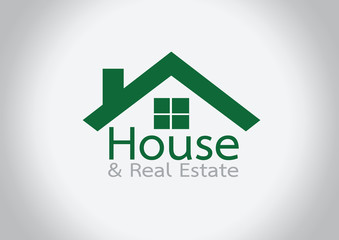 House icon and  Real Estate Building abstract design