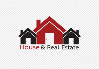 House icon and  Real Estate Building abstract design