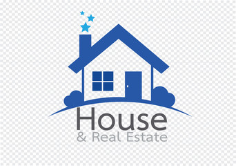 House icon and  Real Estate Building abstract design