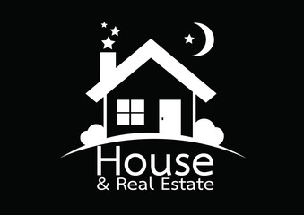 House icon and  Real Estate Building abstract design