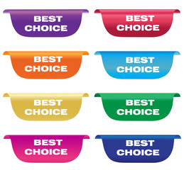 Best choice, labels, horizontal