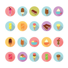 Ice cream icons set, Illustration eps10