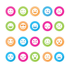 Smiley faces icon set. Illustration eps10