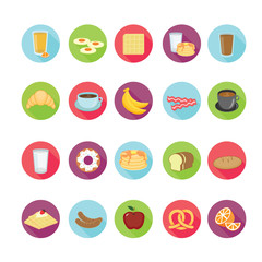 Fototapeta premium Breakfast icons set. Illustration eps10