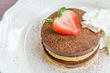 Chocolate pudding pancake