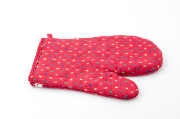 Oven glove isolated white background