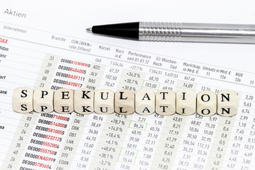 Fototapeta premium Spekulation