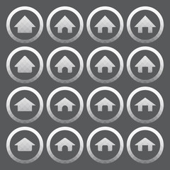 Vector of transparent icon, home set on isolated background