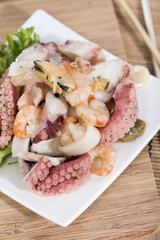 Portion of Seafood Salad