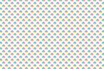 背景素材壁紙 (花, 花がら, 花の模様, 虹色, 七色, レインボー)