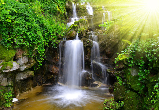 Fototapeta Beautiful waterfall