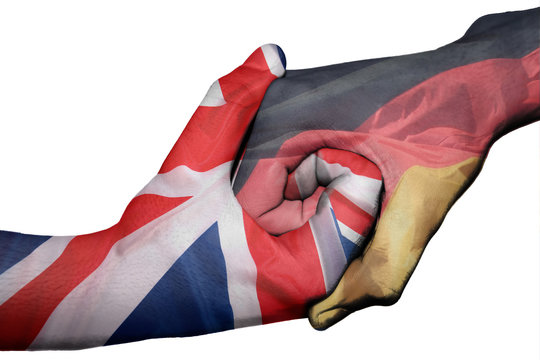 Handshake between United Kingdom and Germany