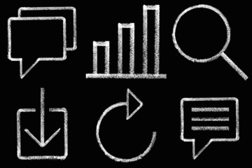 Sketched internet icons