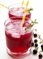 Cold refreshing berry drink