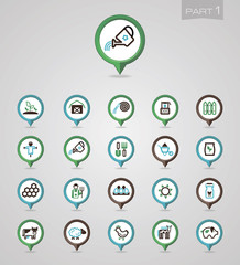 Mapping pins icons Farm part 1