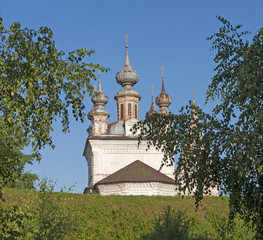 View of the ancient cathedral through the trees