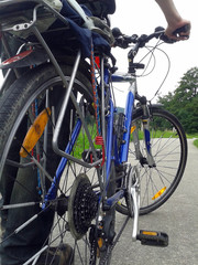 Fototapeta na wymiar Gros plan sur bicyclette vélo