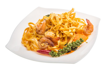 Fried noodles with shrimps