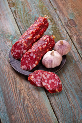 Sausages with garlic