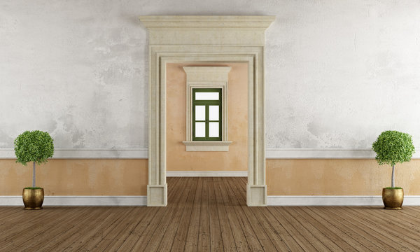 Old Room With Stone Doorway