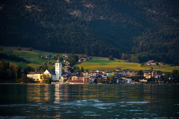 View of St. Wolfgang village