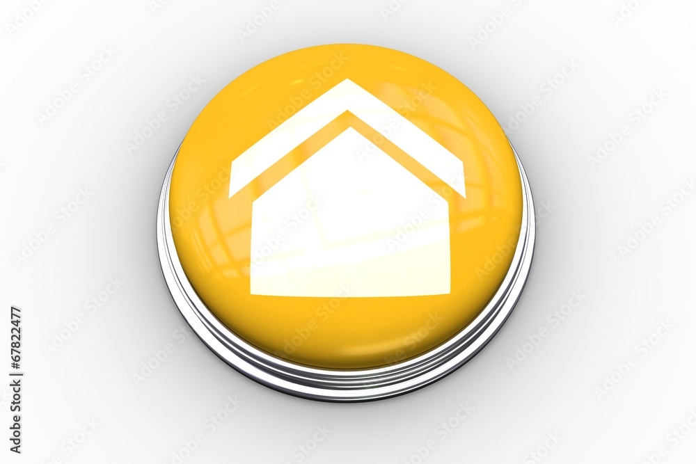 Poster composite image of house graphic on button
