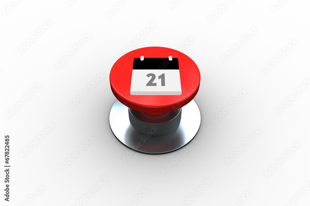 Poster Composite image of calander graphic on button