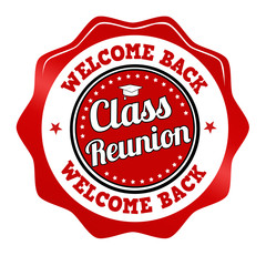 Class reunion sticker, icon,stamp or label