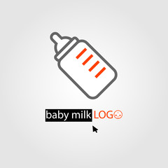 baby milk logo bottle