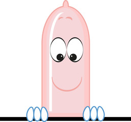 Condom,cartoon.