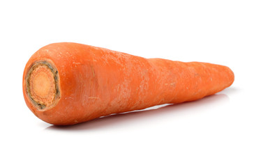 fresh carrots isolated on white background