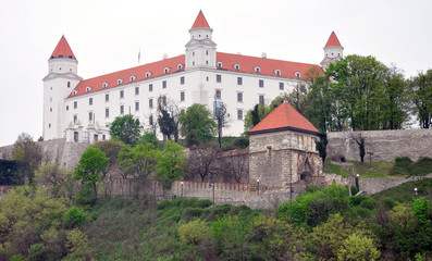 Fototapeta na wymiar Castle and park in the city of Bratislava, Slovakia, Europe