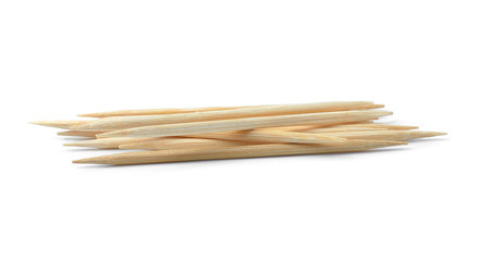 toothpicks isolated on white background
