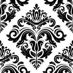 Damask Vector Classic Pattern. Seamless Vintage Background