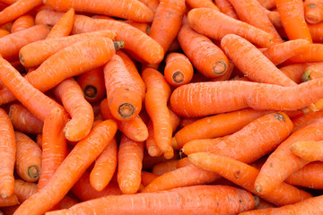 Fresh carrots at the local farmers market