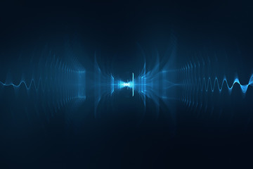 Abstract digital sound wave background