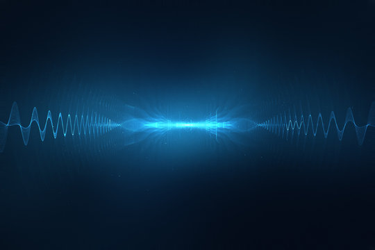 Abstract digital sound wave background