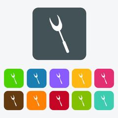 Spatula icons set. Rectangle colourful 12 buttons. Vector