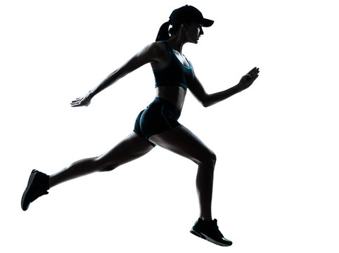 woman runner jogger silhouette