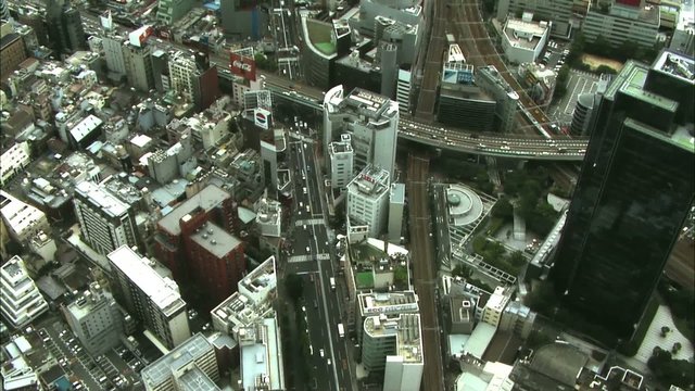大阪市都島区から福島区への空撮７